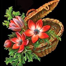 Схема вышивки «старинная открытка»