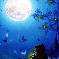 Схема вышивки «Ночной кот»