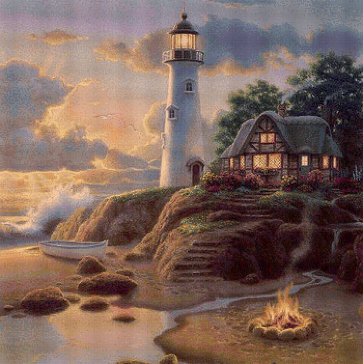 Домик2 - маяк, море, природа, пейзаж, дом - предпросмотр