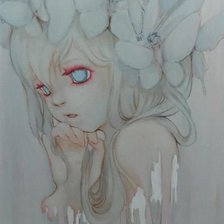 Схема вышивки «девушка камиллы д эррико»