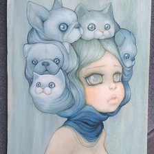 Схема вышивки «девочка камиллы д эррико»