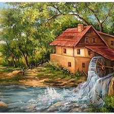 Схема вышивки «mlyn,voda»