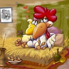 Схема вышивки «петушок»