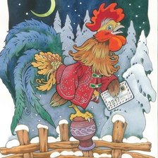 Схема вышивки «петушок 2017»