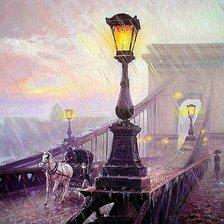 Схема вышивки «По картине худ. Мирослава Шейб. Дождь.»