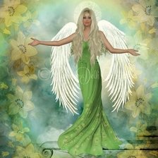 Схема вышивки «ангел»