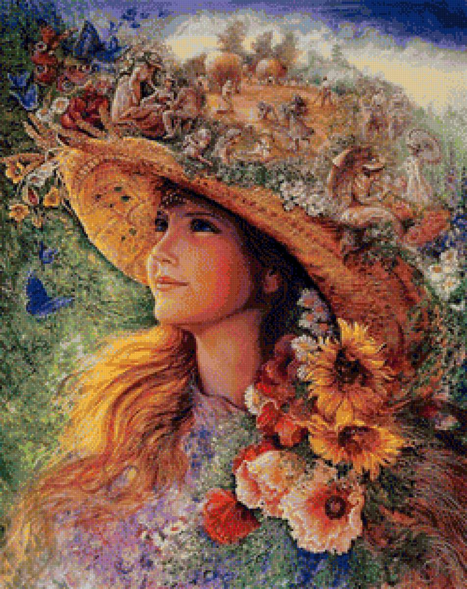 дама в шляпке - портрет, дама - предпросмотр