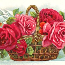 Схема вышивки «Ккорзина с цветами»