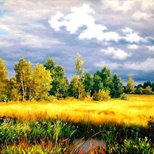 Схема вышивки «осень поле»