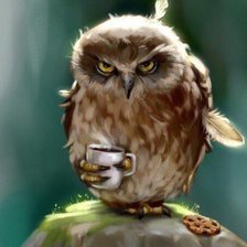 Схема вышивки «Сова с утра»