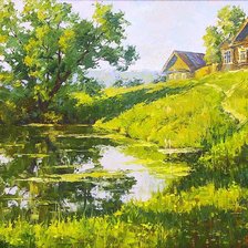 Схема вышивки «у пруда»