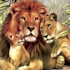 Схема вышивки «Левиное семейство»