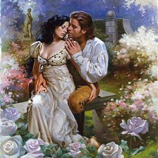 Схема вышивки «любовь в саду»