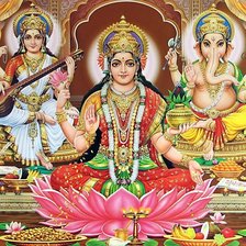 Схема вышивки «Сарасвати, Лакшми, Ганеша»