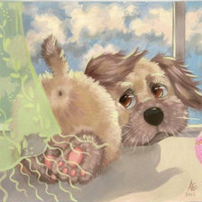 Схема вышивки «Собачка»