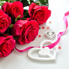 роза с сердцем
