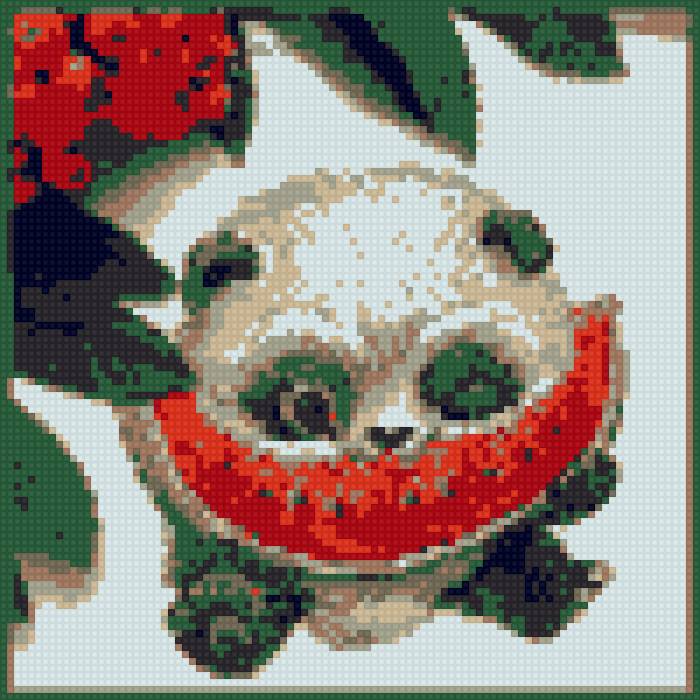 панда с арбузом - предпросмотр