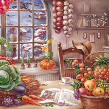 Схема вышивки «дары осени»