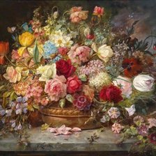 Схема вышивки «цветочный натюрморт»