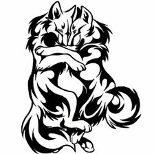 Схема вышивки «Волчья лююовь»