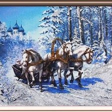 Схема вышивки «тройка»