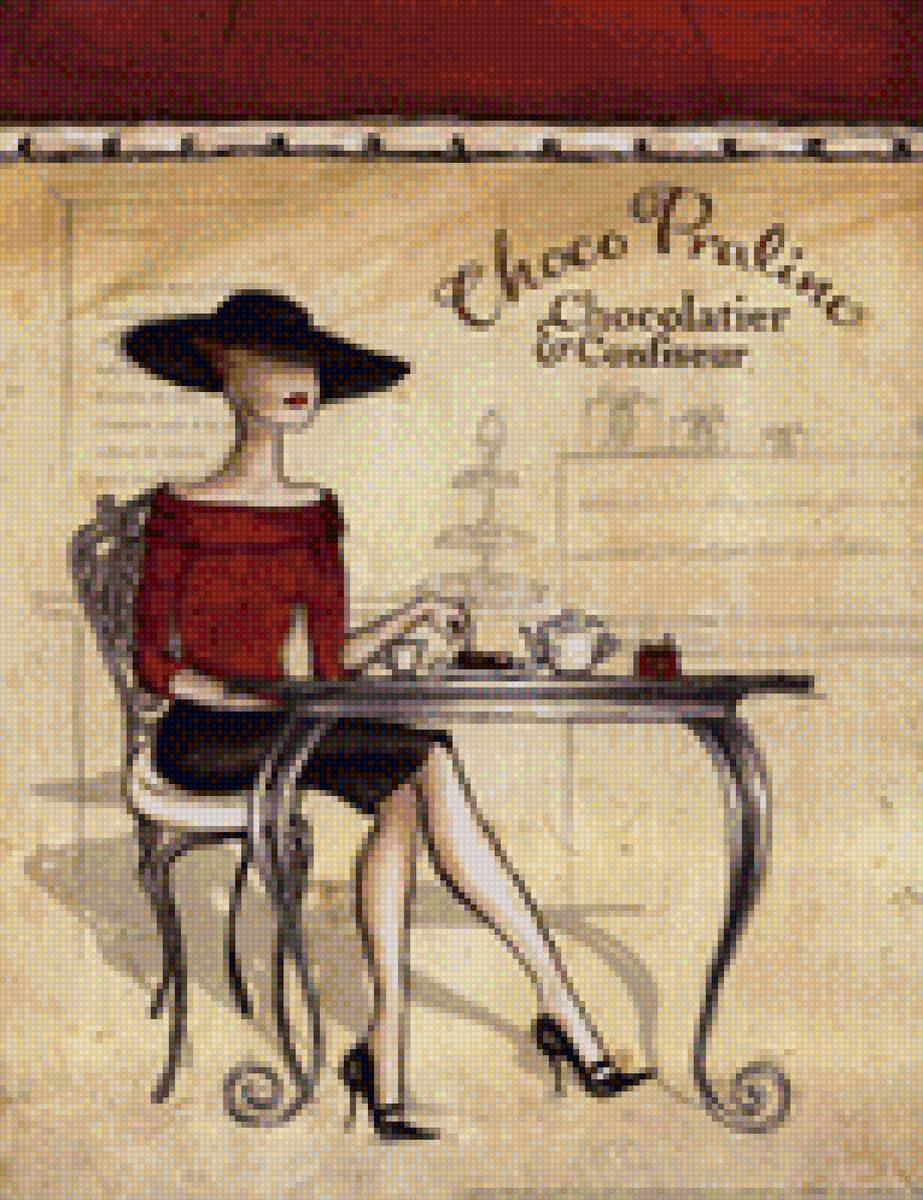 Винтаж - кафе, винтаж, дама - предпросмотр