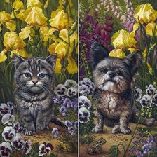 Схема вышивки «домашние животные»