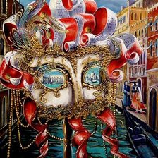 Схема вышивки «Венецианская маска Левин»