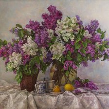 Схема вышивки «Сирень»