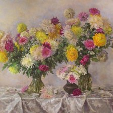 Схема вышивки «Хризантемы»