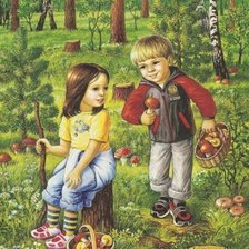 Схема вышивки «прогулка по лесу»