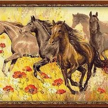 Схема вышивки «коне»