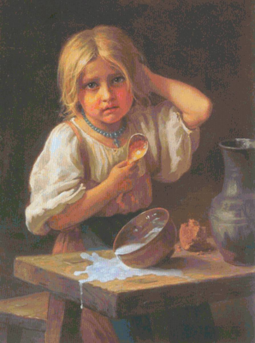 Крестьянская девочка - люди, девочка, крестьянка - предпросмотр