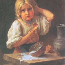 Схема вышивки «Крестьянская девочка»