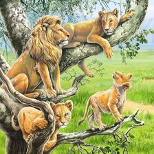 Схема вышивки «мир животных»