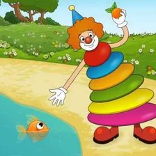 Схема вышивки «клоун»