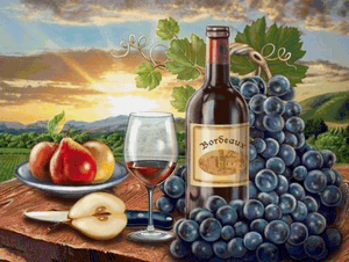 натюрморт с виноградом - виноград, фрукты, ягоды, натюрморт - предпросмотр