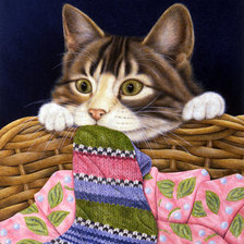Схема вышивки «котик»