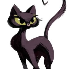 Схема вышивки «черная кошка»