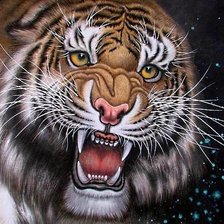 Схема вышивки «тигр»