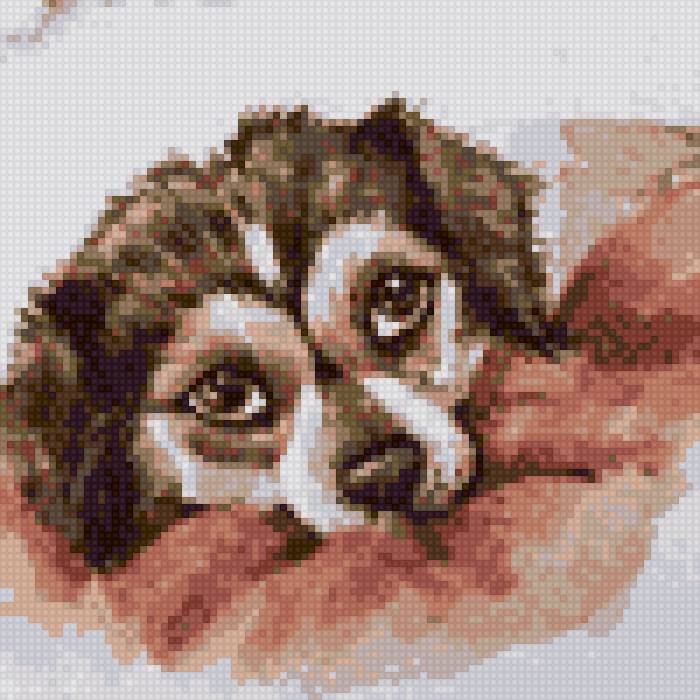 грустно - вышивка крестом - предпросмотр