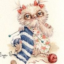 Схема вышивки «Вязальщица»