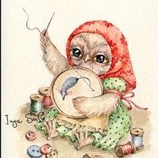 Схема вышивки «вышивальщица»