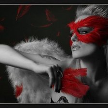 Схема вышивки «женщина маска»