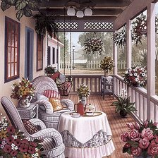 Схема вышивки «на веранде»