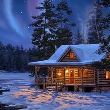 Схема вышивки «Зимний вечер»