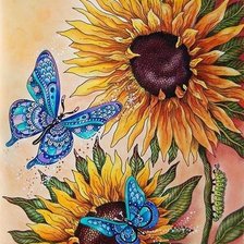 Схема вышивки «бабочки»