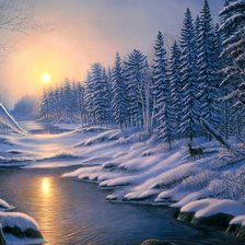 Схема вышивки «зима»