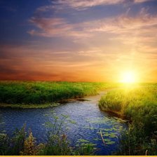 Схема вышивки «закат»