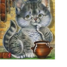 Схема вышивки «котик»